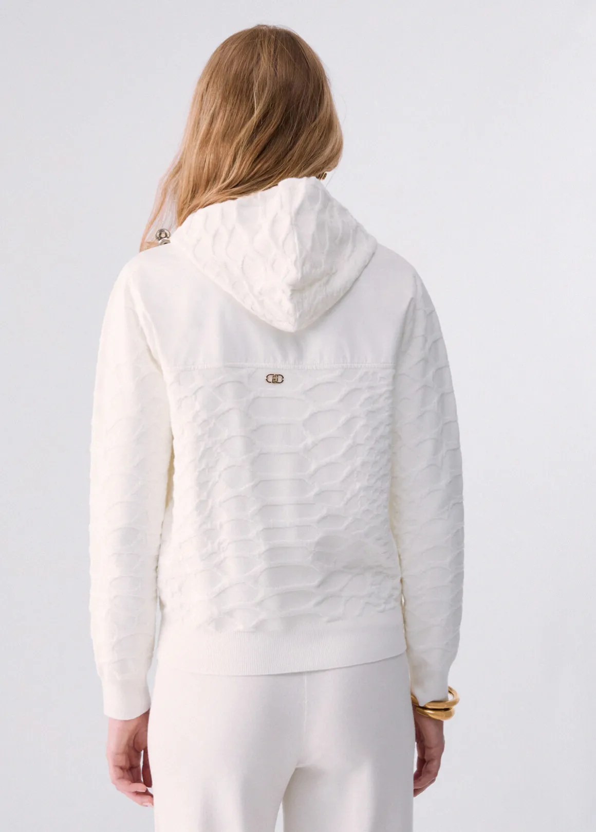 Maglia con zip e cappuccio