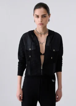Maglia con zip e cappuccio