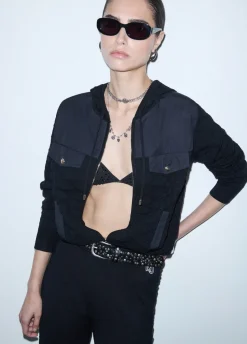 Maglia con zip e cappuccio