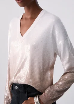 Maglia dégradé con paillettes