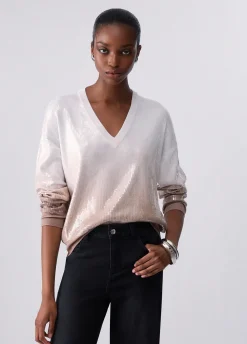 Maglia dégradé con paillettes