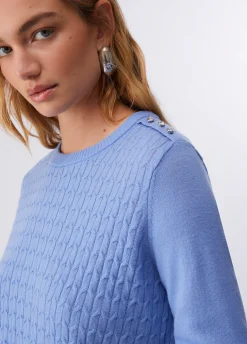 Maglia in lana a trecce