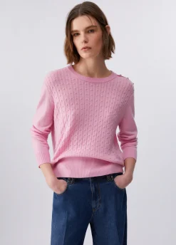 Maglia in lana a trecce