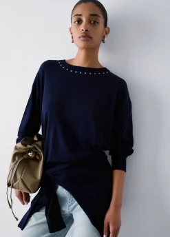Maglia in lana con borchie