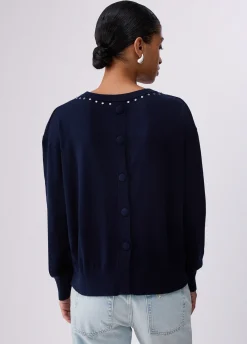 Maglia in lana con borchie