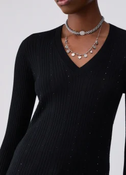 Maglia in lana con scollo a V