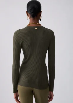 Maglia in lana con scollo a V
