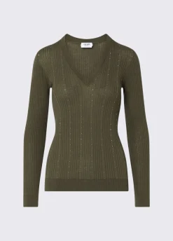 Maglia in lana con scollo a V