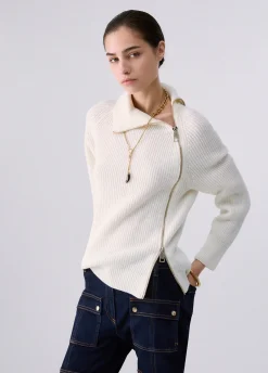Maglia in lana con zip