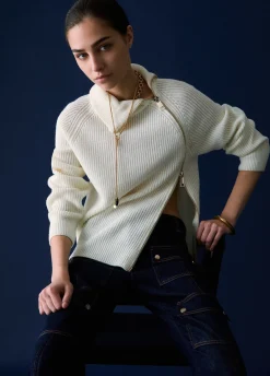 Maglia in lana con zip