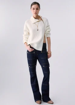 Maglia in lana con zip