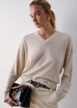 Maglia in lurex con fiocco