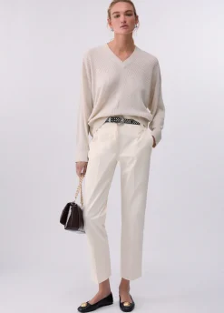 Maglia in lurex con fiocco