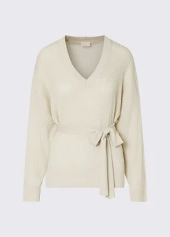 Maglia in lurex con fiocco