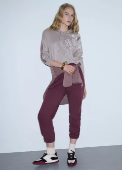 Maglia jacquard con cappuccio
