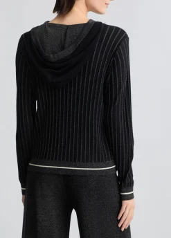 Maglia lurex® con cappuccio