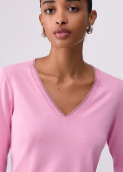 Maglia scollo a V con spacchetti