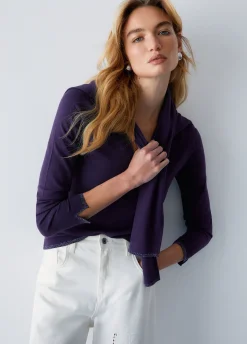 Maglia scollo a V con spacchetti