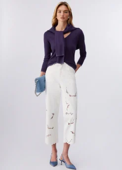 Maglia scollo a V con spacchetti