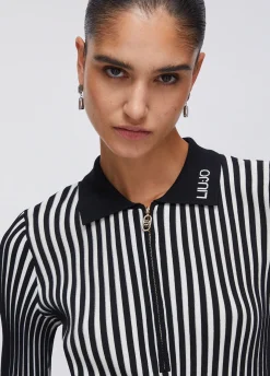 Maglia serafino a coste