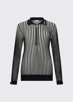 Maglia serafino a coste
