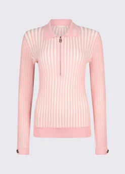 Maglia serafino a coste