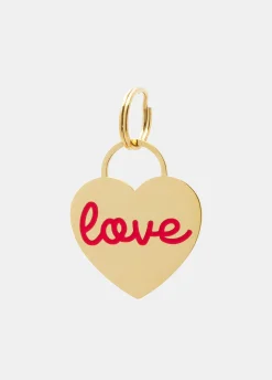 Medagliette cuore stampa Love