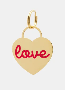 Medagliette cuore stampa Love