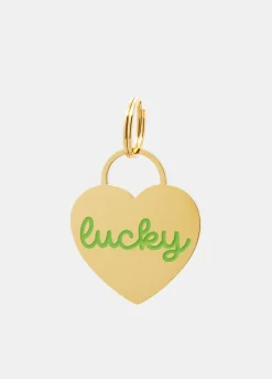 Medagliette cuore stampa Lucky