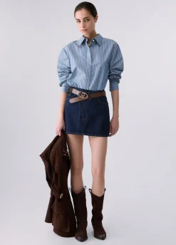 Minigonna in denim asimmetrica
