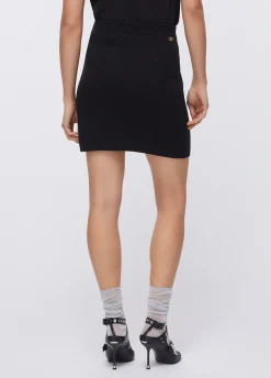 Minigonna in maglia con perline