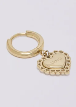 Orecchini a cerchio con cuore