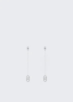 Orecchini pendenti con logo