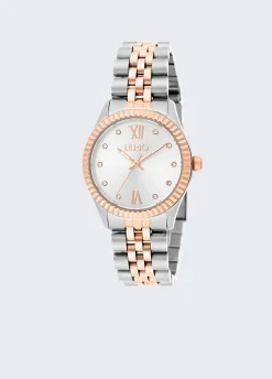 Orologio bicolor in acciaio