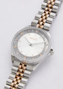 Orologio in acciaio bicolor con brill