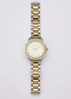 Orologio in acciaio bicolor con brill