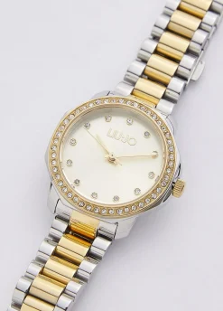 Orologio in acciaio bicolor con brill