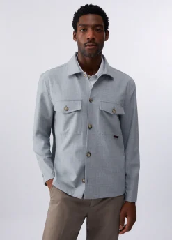 Overshirt in misto lana