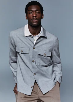 Overshirt in misto lana