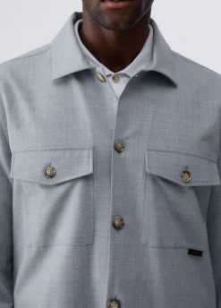 Overshirt in misto lana