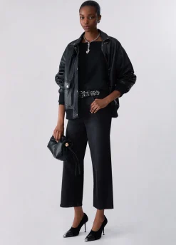 Pantalone flare cropped
