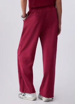 Pantalone in jersey délavé con strass