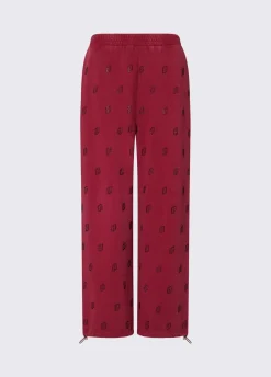 Pantalone in jersey délavé con strass