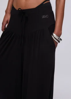 Pantaloni ampi in jersey