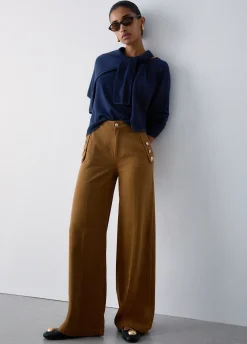 Pantaloni a vita alta con bottoni