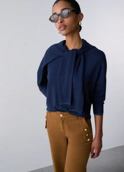 Pantaloni a vita alta con bottoni
