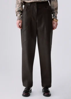 Pantaloni baggy in tessuto spalmato