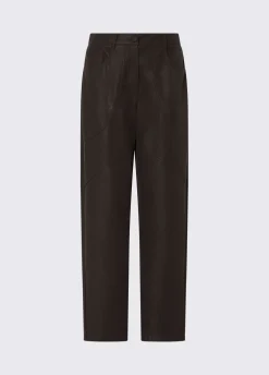 Pantaloni baggy in tessuto spalmato