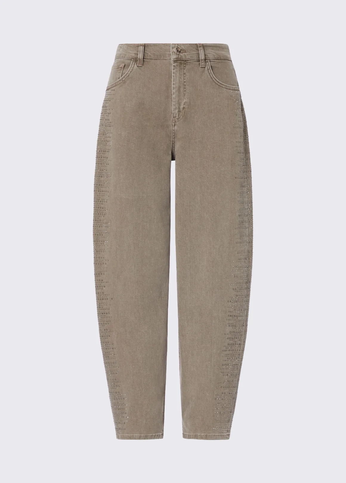 Pantaloni balloon con micro-strass