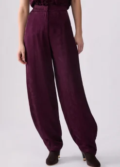 Pantaloni balloon in raso jacquard